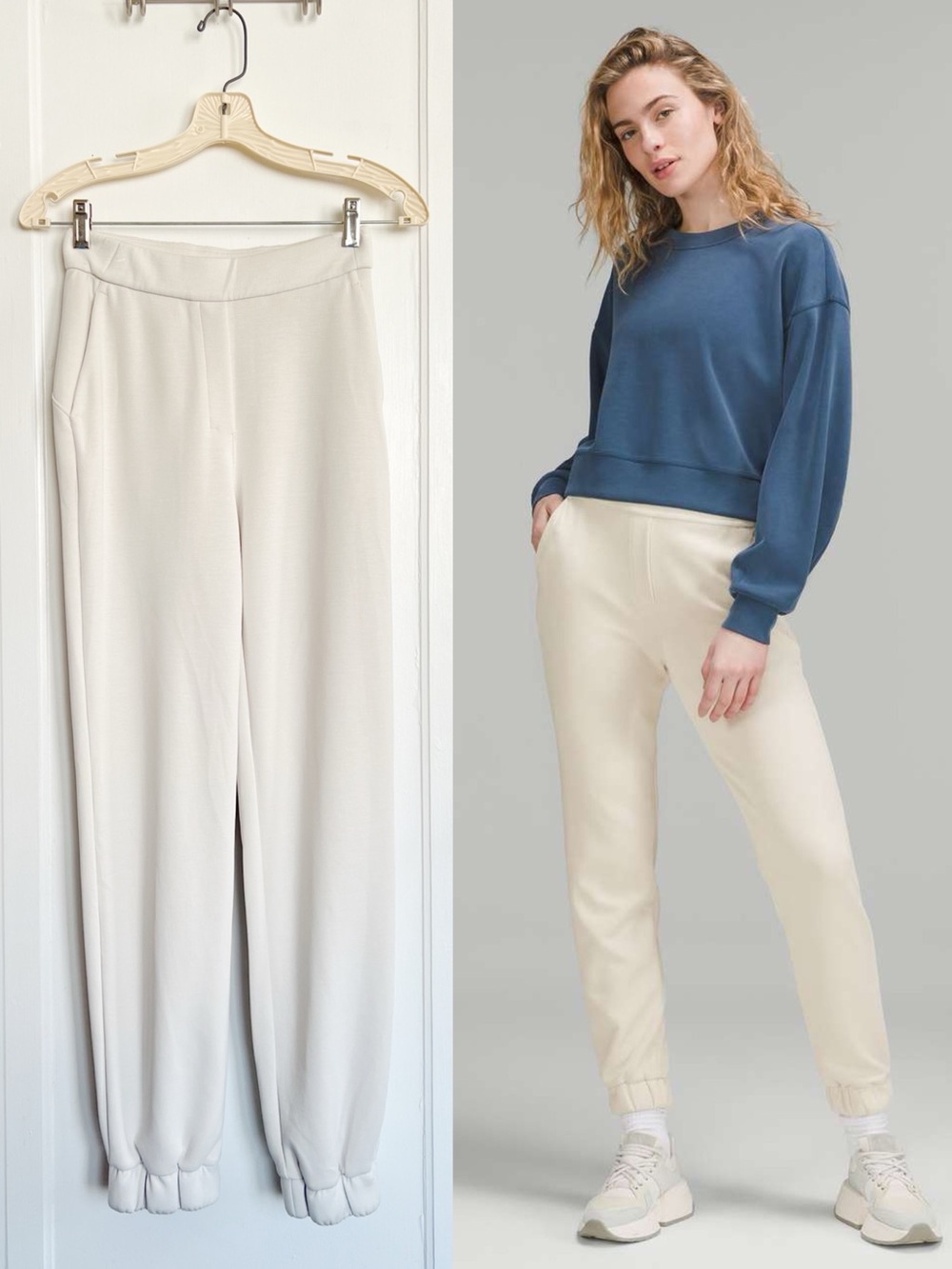 Lululemon • Softstreme Relaxed High-Rise Pant jogger knit pull on White Opal
